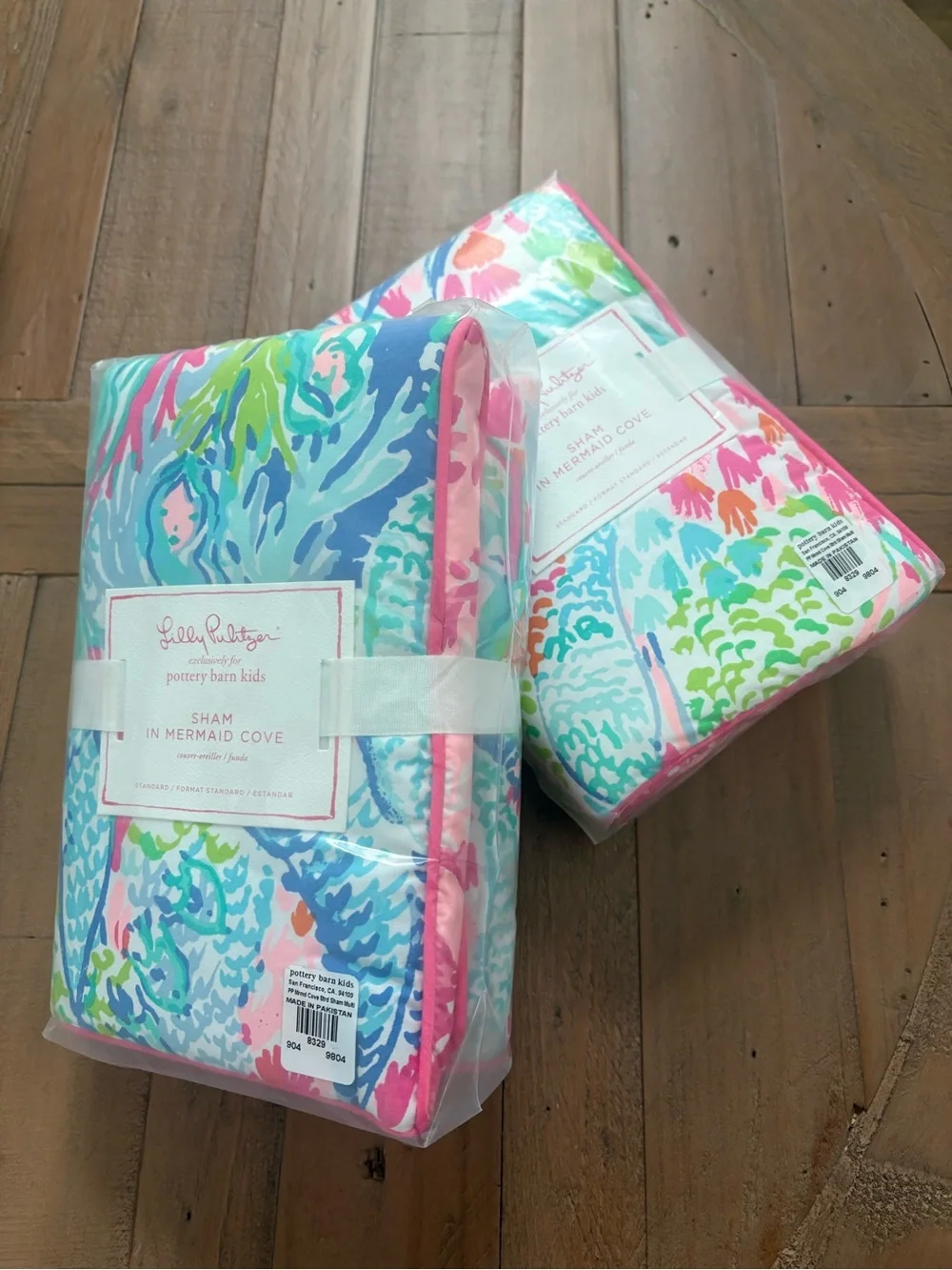NEW Lilly Pulitzer x Pottery Barn Kids "Mermaid Cove" Shams - Picture 1 of 2